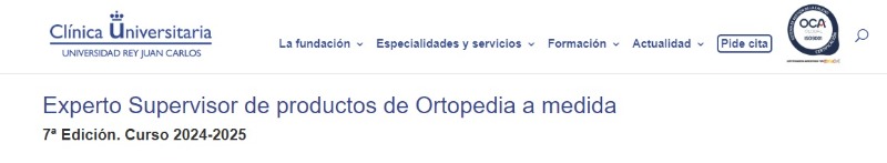 Imagen del curso Experto Supervisor de productos de Ortopedia a medida